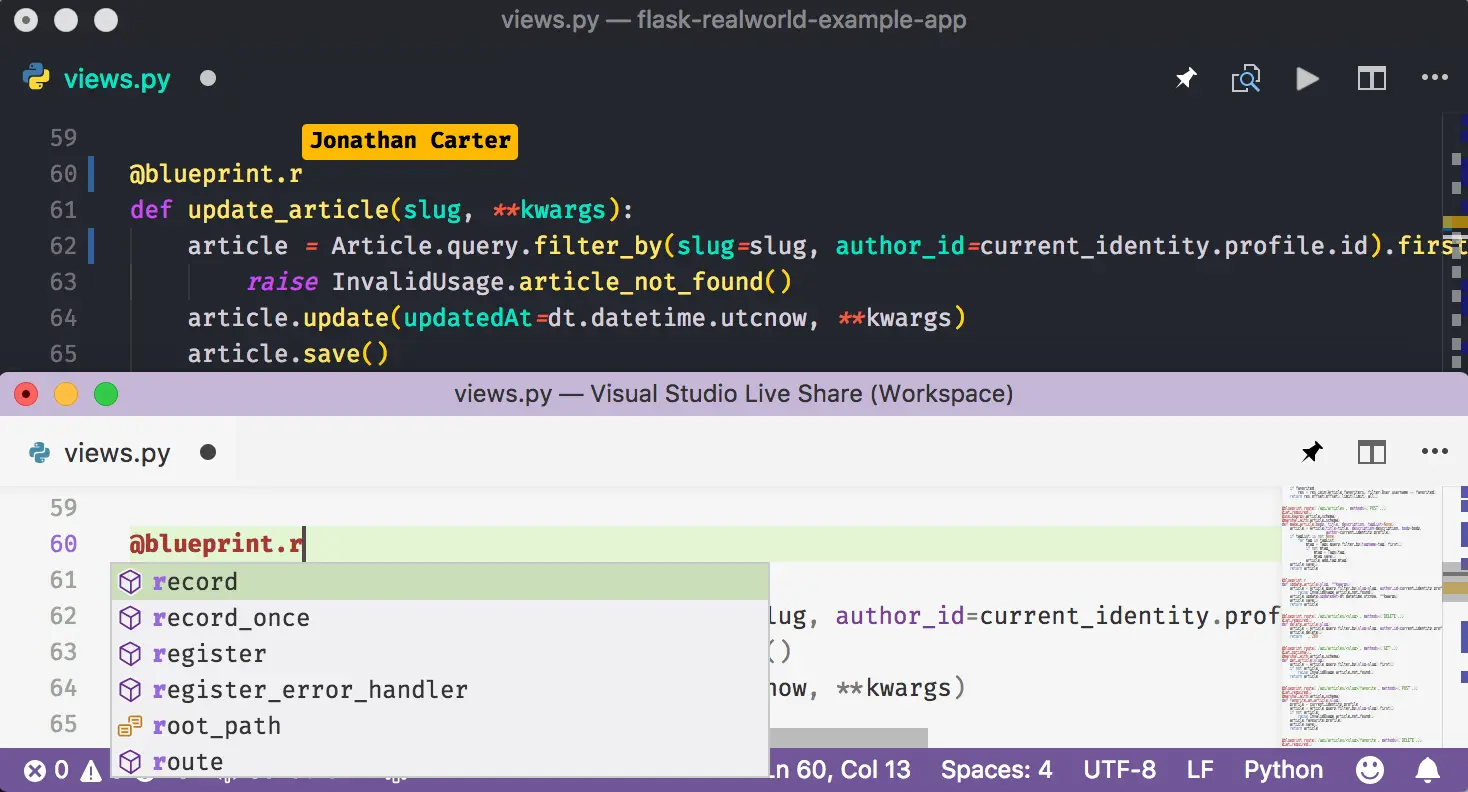 Python-based IntelliSense