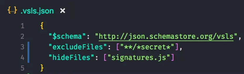 VSLS configuration file