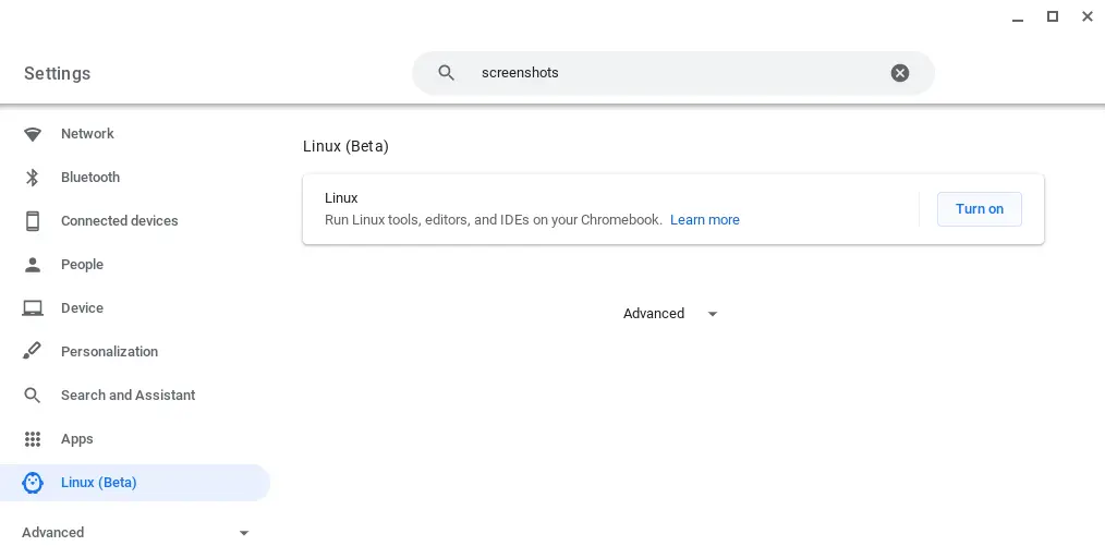 Enabling Linux support on ChromeĀ OS