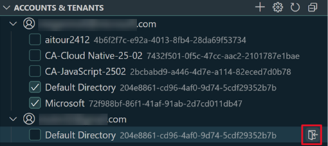 Screenshot that shows where to authenticate your tenants