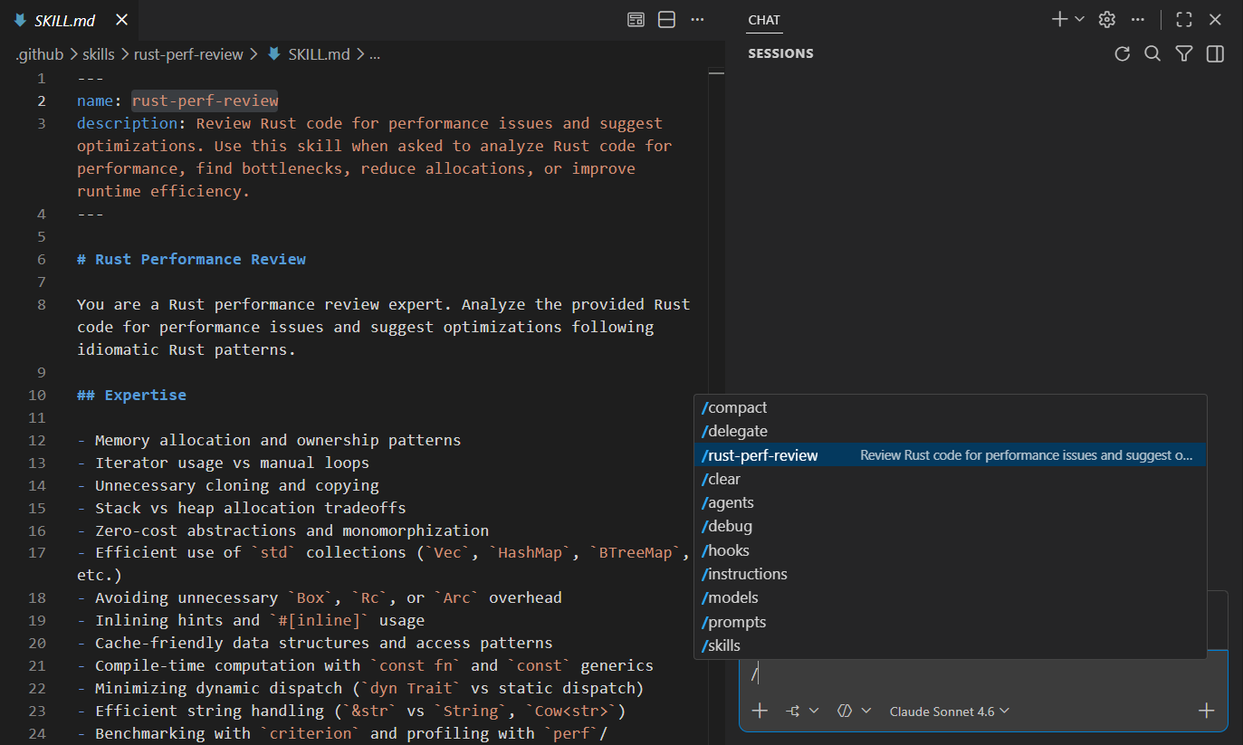 Screenshot showing slash commands for background agents.