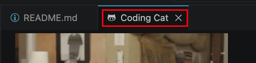 Screenshot showing the 'octoface' theme icon used for a webview tab icon.