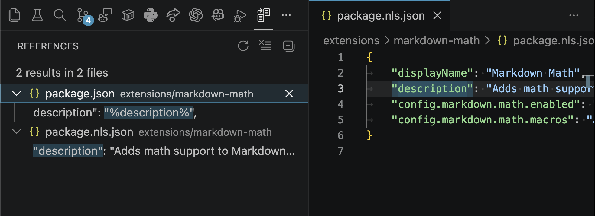 Finding references to a localized string