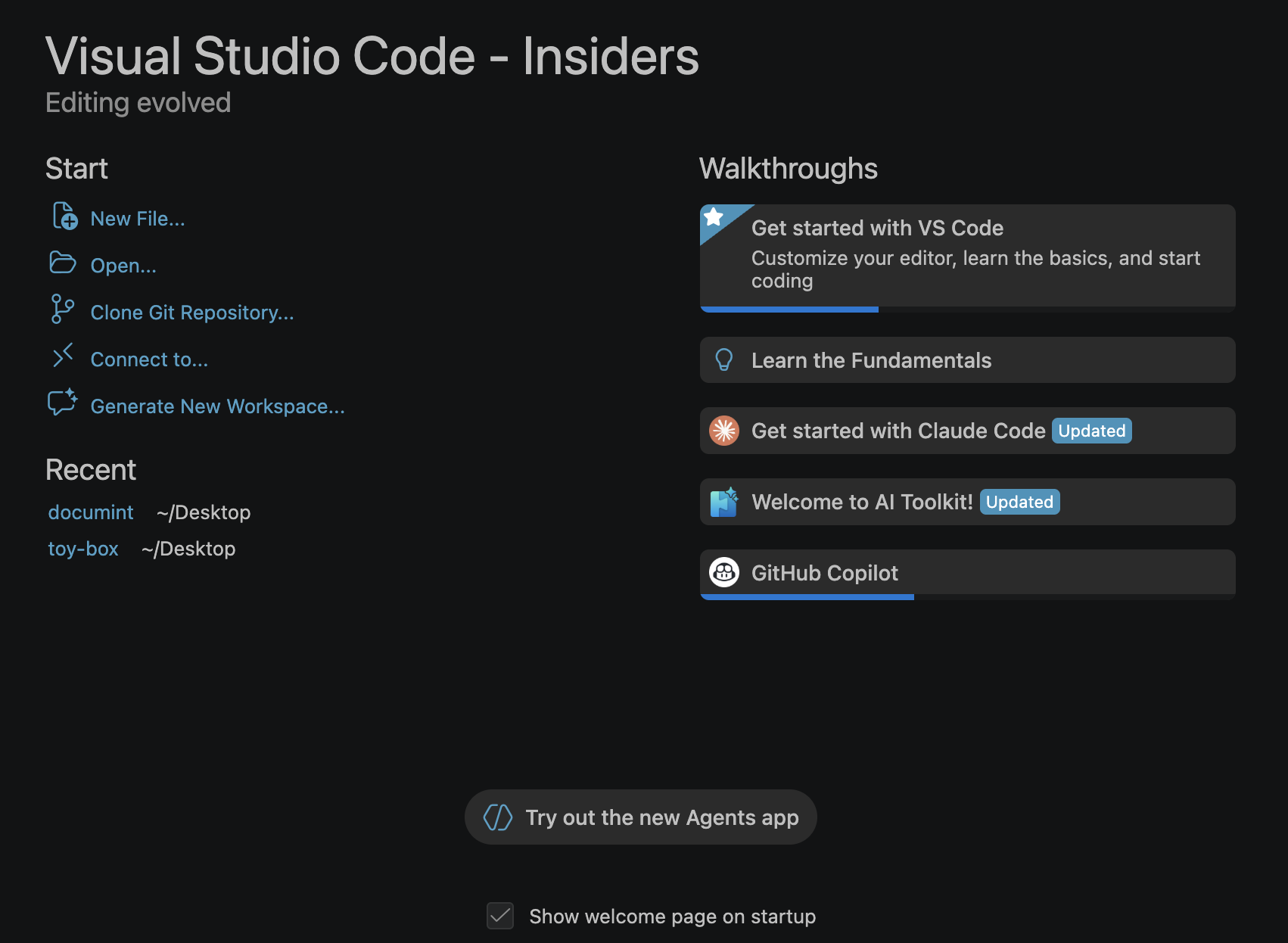 Screenshot of the VS Code Agents app with a session and changes open.