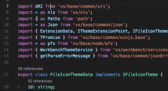 Folding a block of import statements