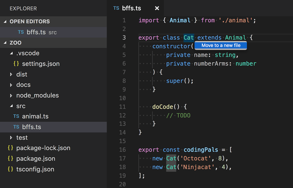 Trigger the move the new file refactoring